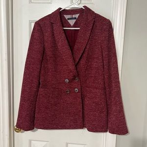 Tommy Hilfiger Red Berry Sparkle Glitter Blazer